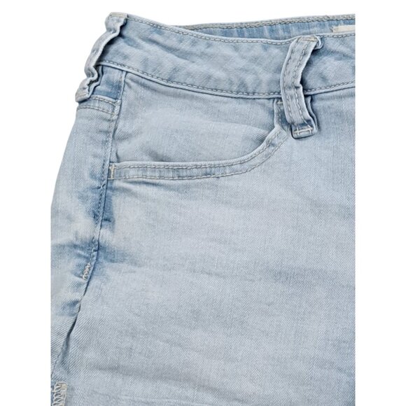 PacSun Super Stretch Shortie  Rolled Cuff Light Blue Shorts Size 28 - Picture 2 of 10